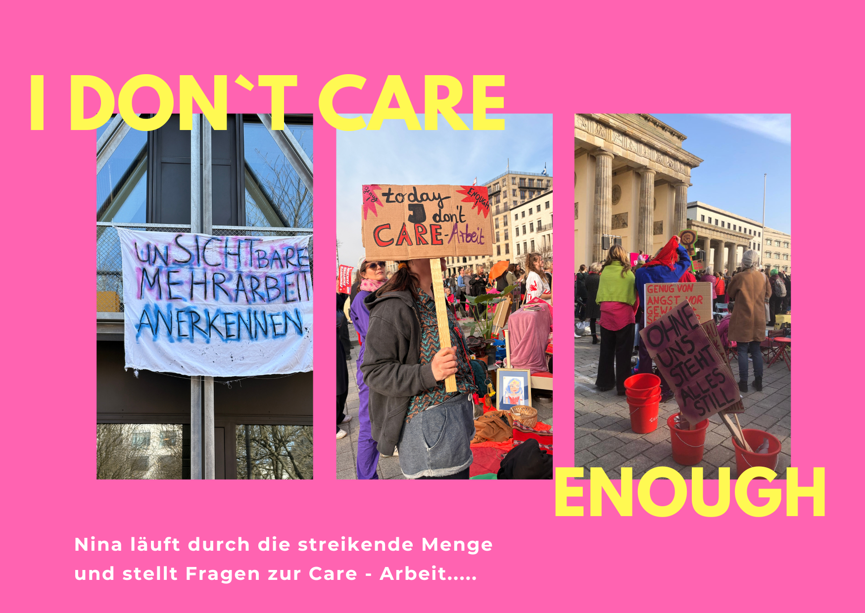 Unsichtbar, aber unverzichtbar – Care – Arbeit!